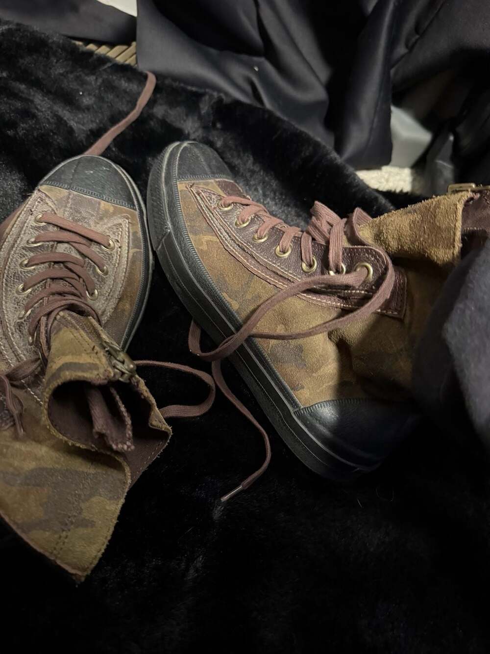 Converse Chuck Taylor All Star Sneaker Boots Brown Camouflage Suede